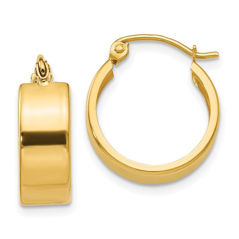 14K 5.75x17mm Polished Hoop Earrings E785