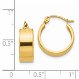 14K 5.75x17mm Polished Hoop Earrings E785