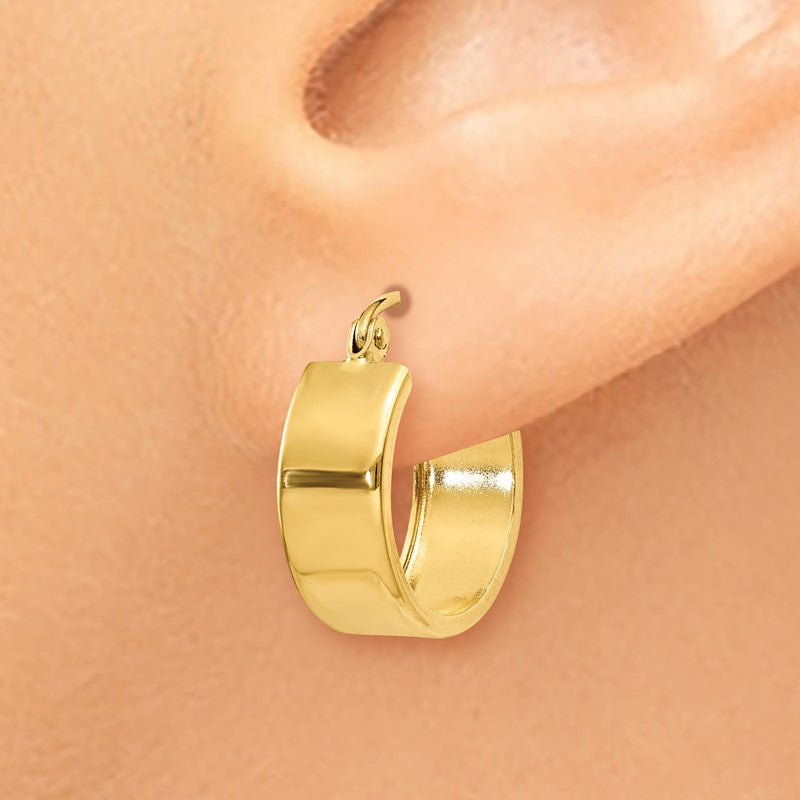 14K 5.75x17mm Polished Hoop Earrings E785