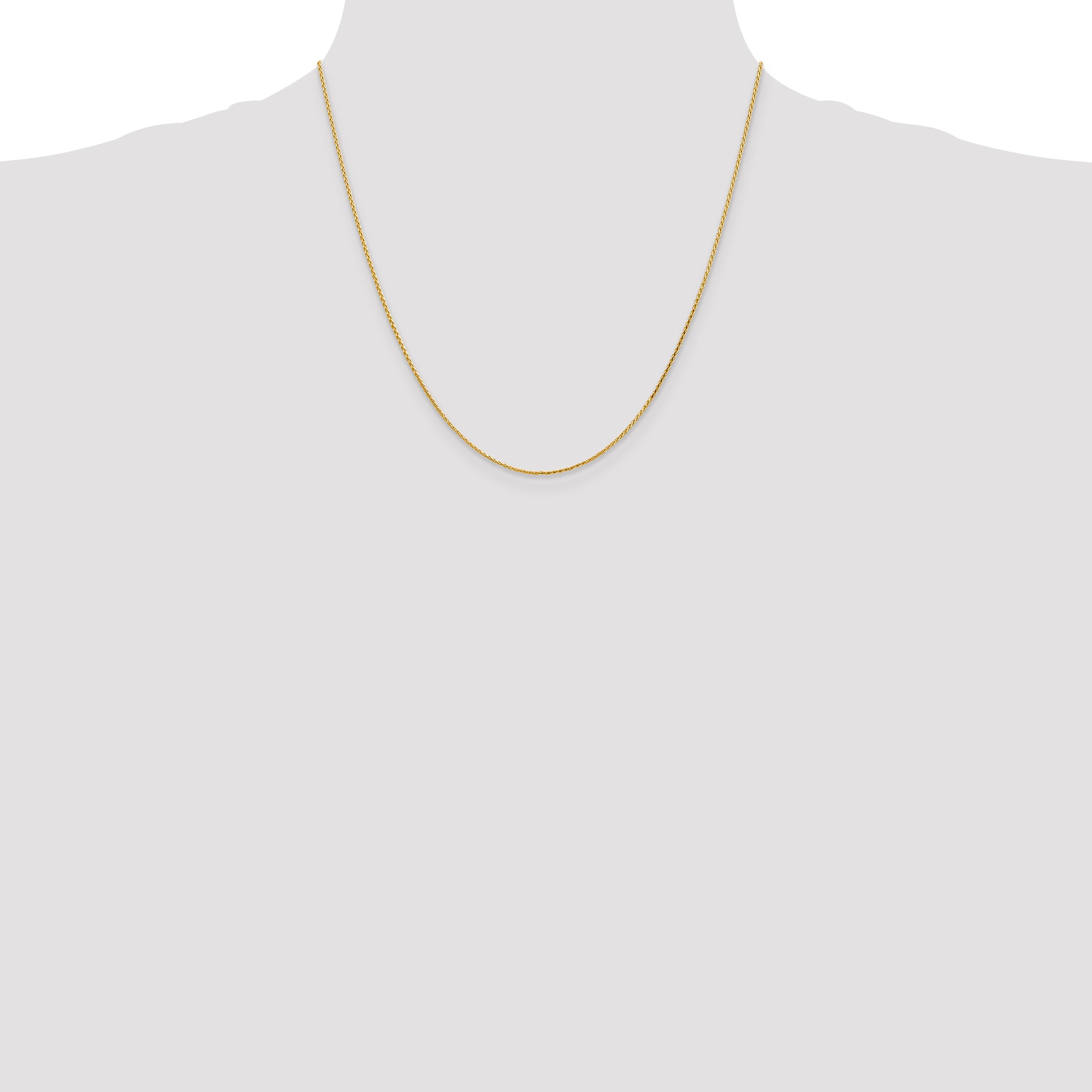 14K 10 inch 1mm Diamond-cut Parisian Wheat with Lobster Clasp Anklet PEN275