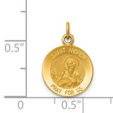 14k Polished and Satin Solid Saint Andrew Medal Charm XR615