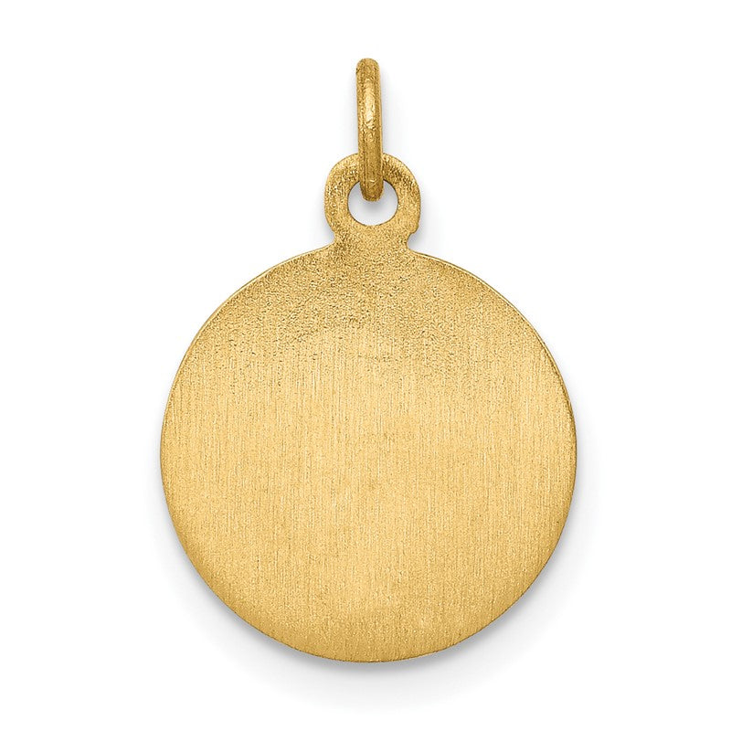 14k Polished and Satin Solid Saint Andrew Medal Charm XR615