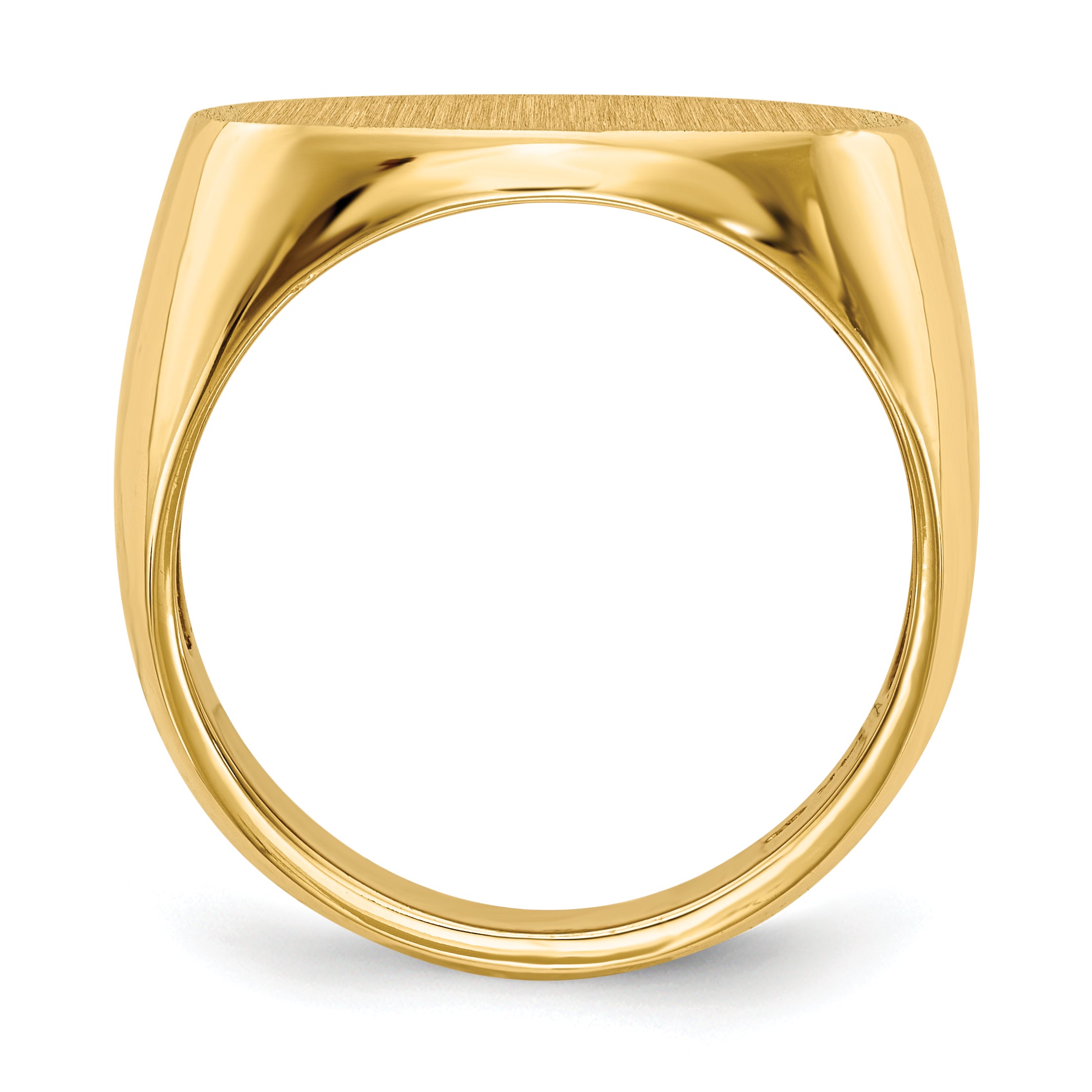 14k 19.0x13.0mm Open Back Mens Signet Ring RS257