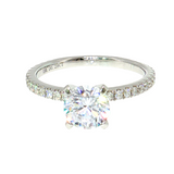 White Gold Round Semi-Mount Ring - 14K Prong-Set (0.29 TWT)