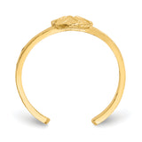 14K Diamond-cut Sand Dollar Toe Ring K3832