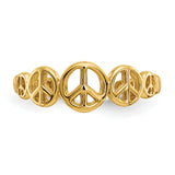 14k Peace Sign Toe Ring D1959