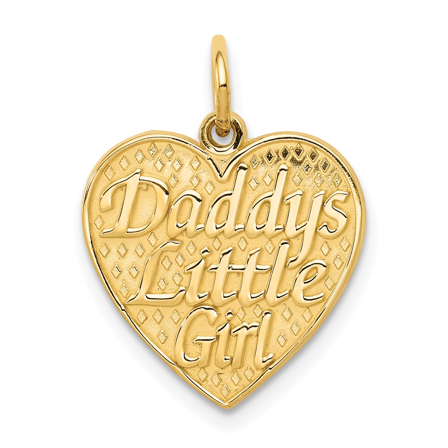 14k DADDYS LITTLE GIRL Heart Charm C1703
