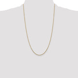 14K 14 inch 1.45mm Solid Diamond-cut Cable with Lobster Clasp Chain PEN140