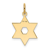 14K Laser Designed Star of David Charm XR984