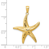 14K Diamond-cut Starfish Pendant K2944