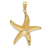 14K Diamond-cut Starfish Pendant K2944