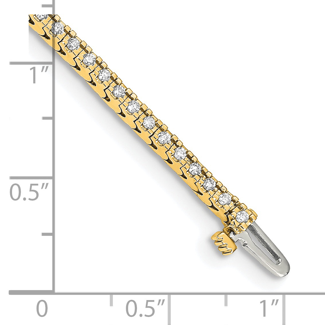 14k Complete 1.25 carat Round A Diamond 4-prong 7 inch Tennis Bracelet X729A