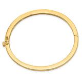 14k 3.6mm Polished Solid Hinged Oval Bangle Bracelet XB247