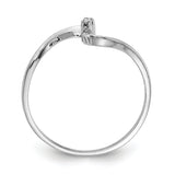 14k White Gold AA Diamond Curved Ring Y1717AA