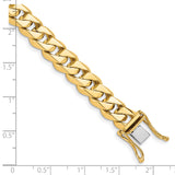14K 20 inch 8.6mm Hand Polished Fancy Traditional Link with Box Catch Clasp Chain LK119