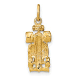 14k 3-D Race Car Charm A7613