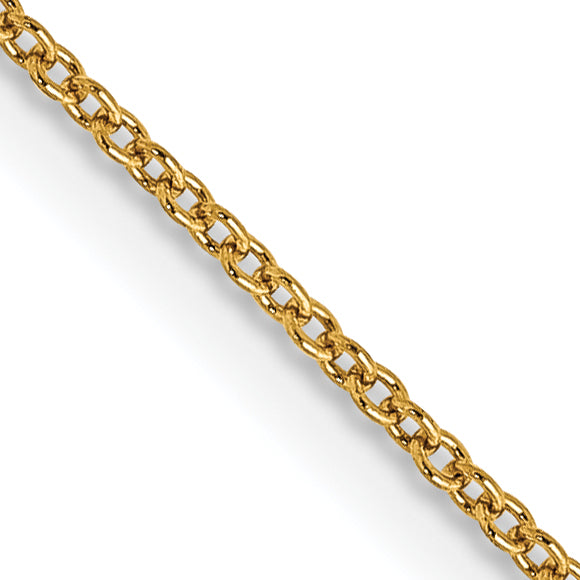14K 14 inch .9mm Cable with Spring Ring Clasp Chain PEN190