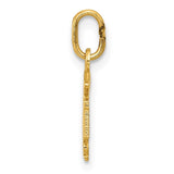 14k Diamond-cut Polished RN Registered Nurse Pendant K6117