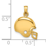 14k Football Helmet Pendant K3604