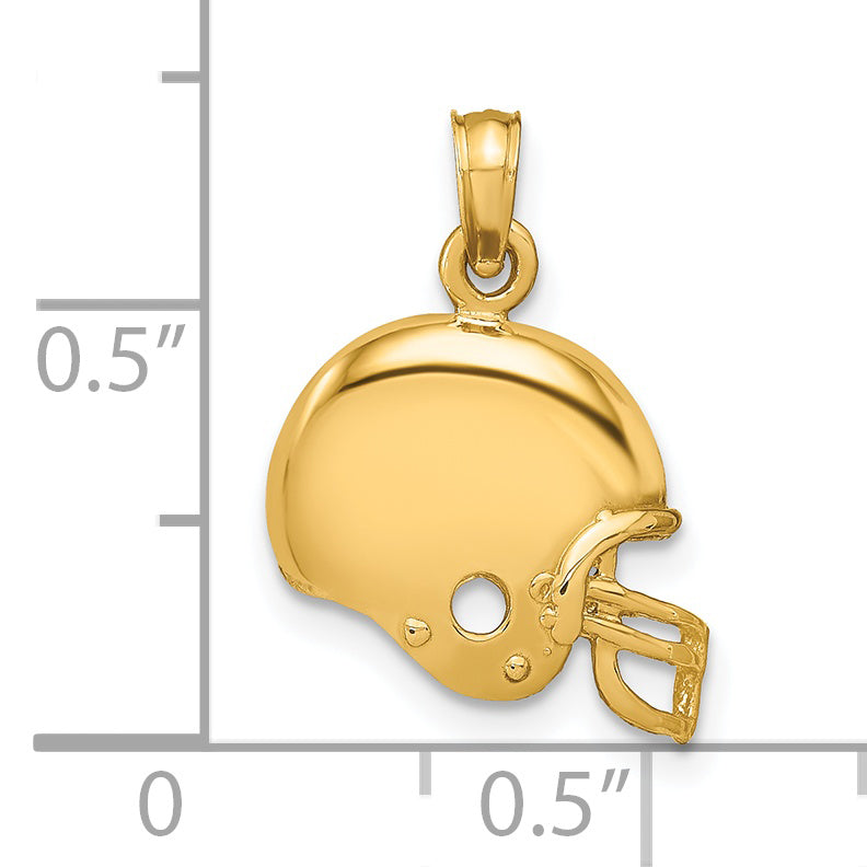 14k Football Helmet Pendant K3604