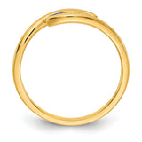 14k Emerald and Diamond 3-stone Bypass Ring RM5742