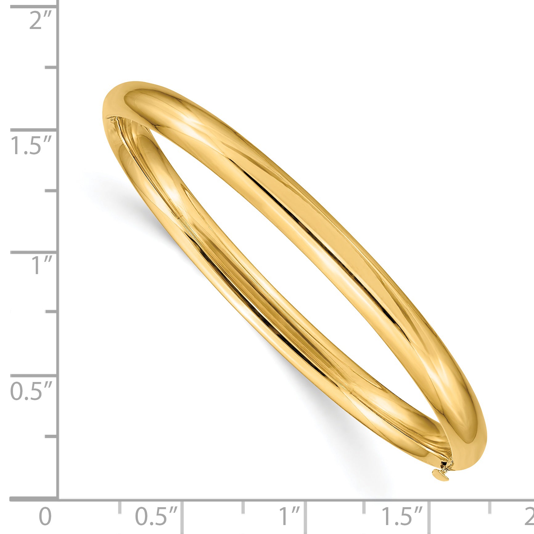 14k 3/16 Polished 5mm Hinged Baby Bangle BP3/16