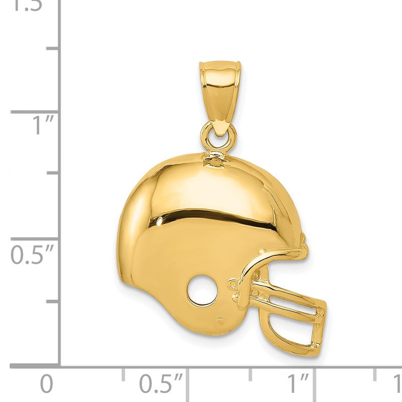 14k Football Helmet Pendant K3602