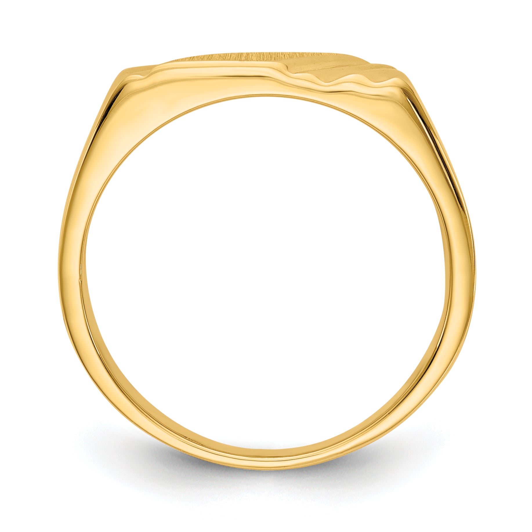 14k 12.0 x 6.0mm Open Back Signet Ring CH190