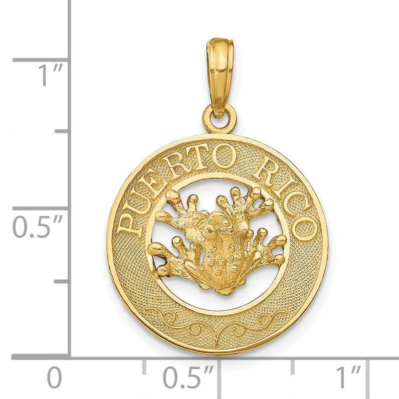 14k PUERTO RICO with Frog Pendant C3285