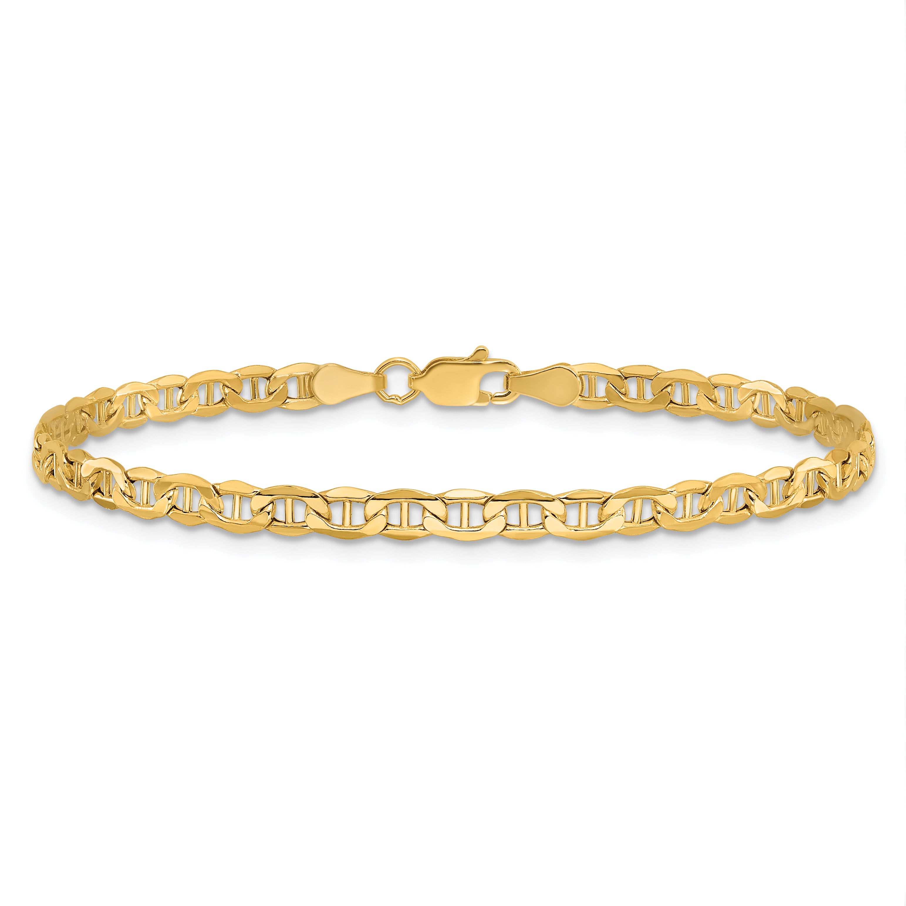 14K 10 inch 3.2mm Semi-Solid Anchor with Lobster Clasp Anklet BC122