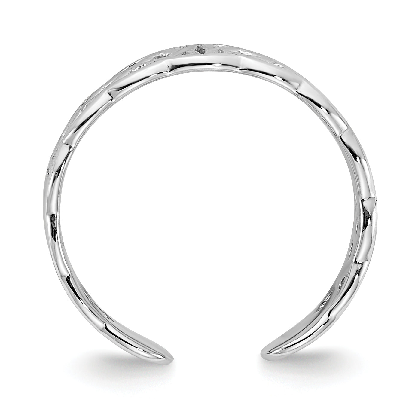 14k White Gold Polished Celtic Knot Toe Ring K5104