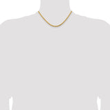 14K 26 inch 4.25mm Diamond-cut Rope with Lobster Clasp Chain 033L