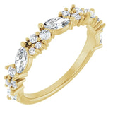 Lady's Yellow 14K Diamond Wedding Band