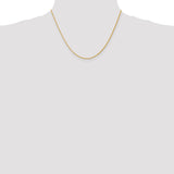 14K 10 inch 1.5mm Diamond-cut Parisian Wheat with Lobster Clasp Anklet PEN276