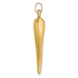 14k Hollow 3-D Italian Horn Charm YC1096