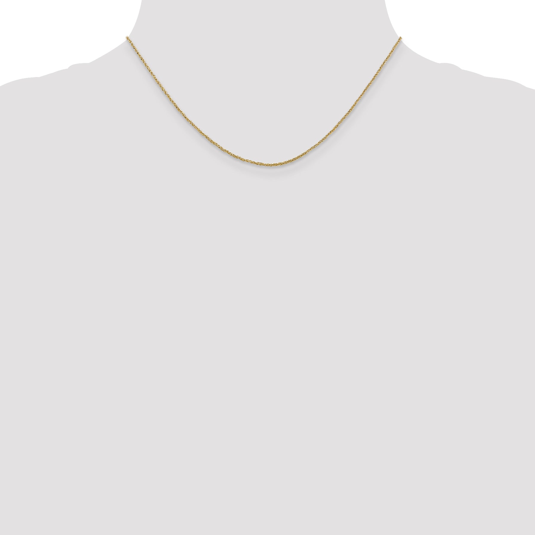 14K 14 inch 1.1mm Ropa with Spring Ring Clasp Chain RPA020