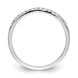 14k White Gold 2mm 1/8 carat Diamond Band RM5622