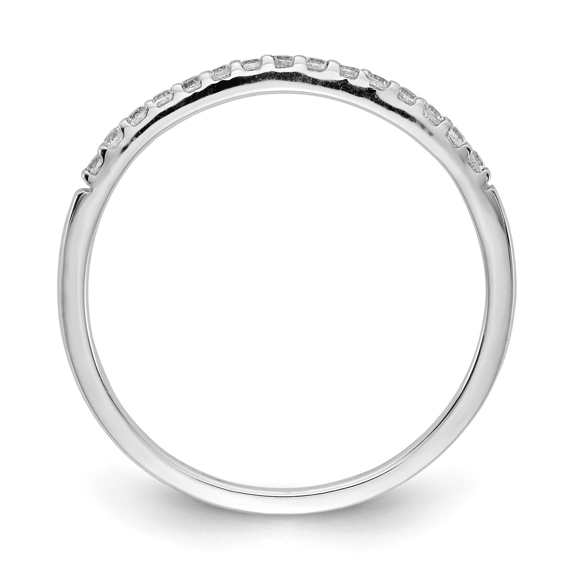 14k White Gold 2mm 1/8 carat Diamond Band RM5622