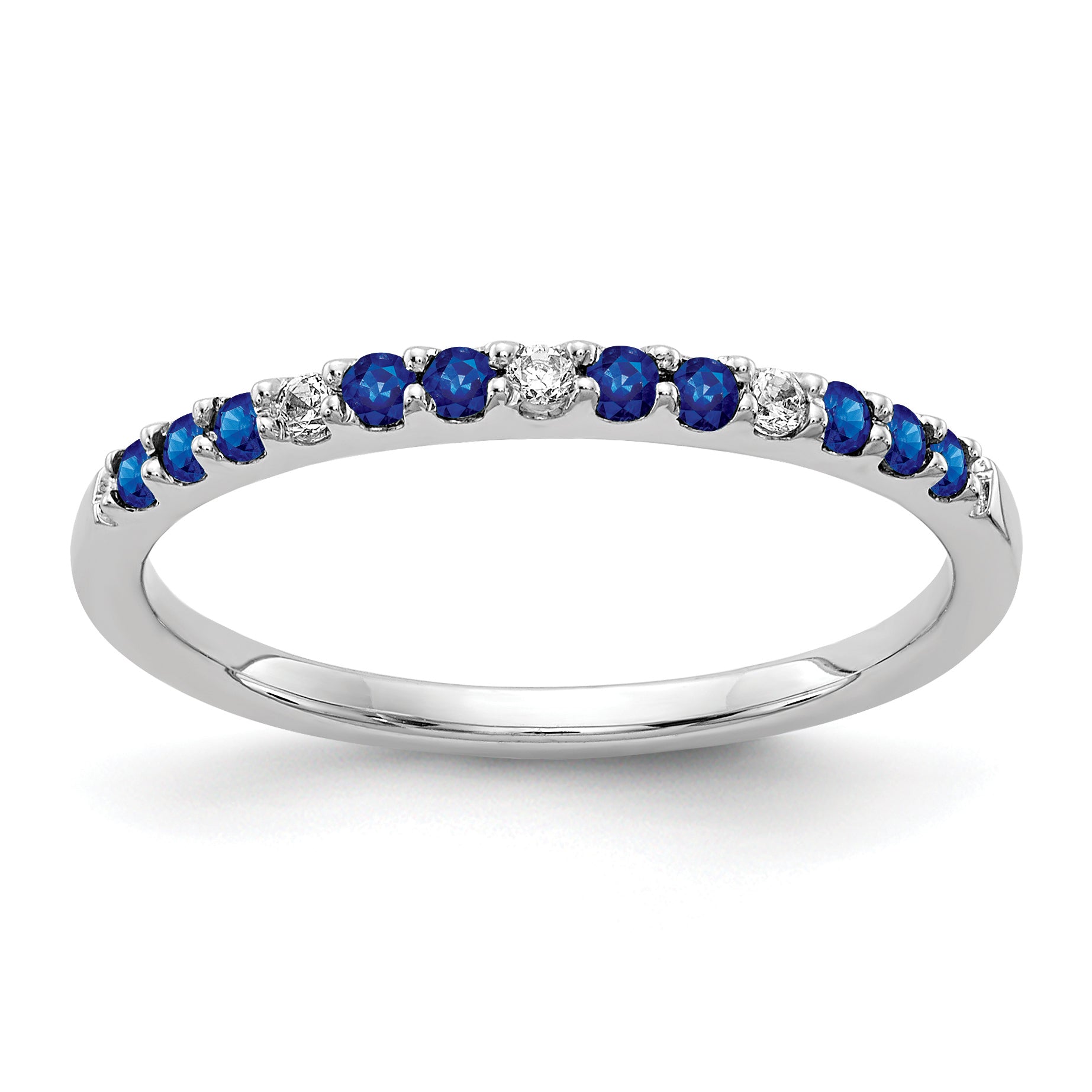 14k White Gold Diamond and Emerald Band RM5737