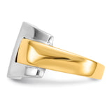 14k Two-tone Polished Buckle Ring K1446