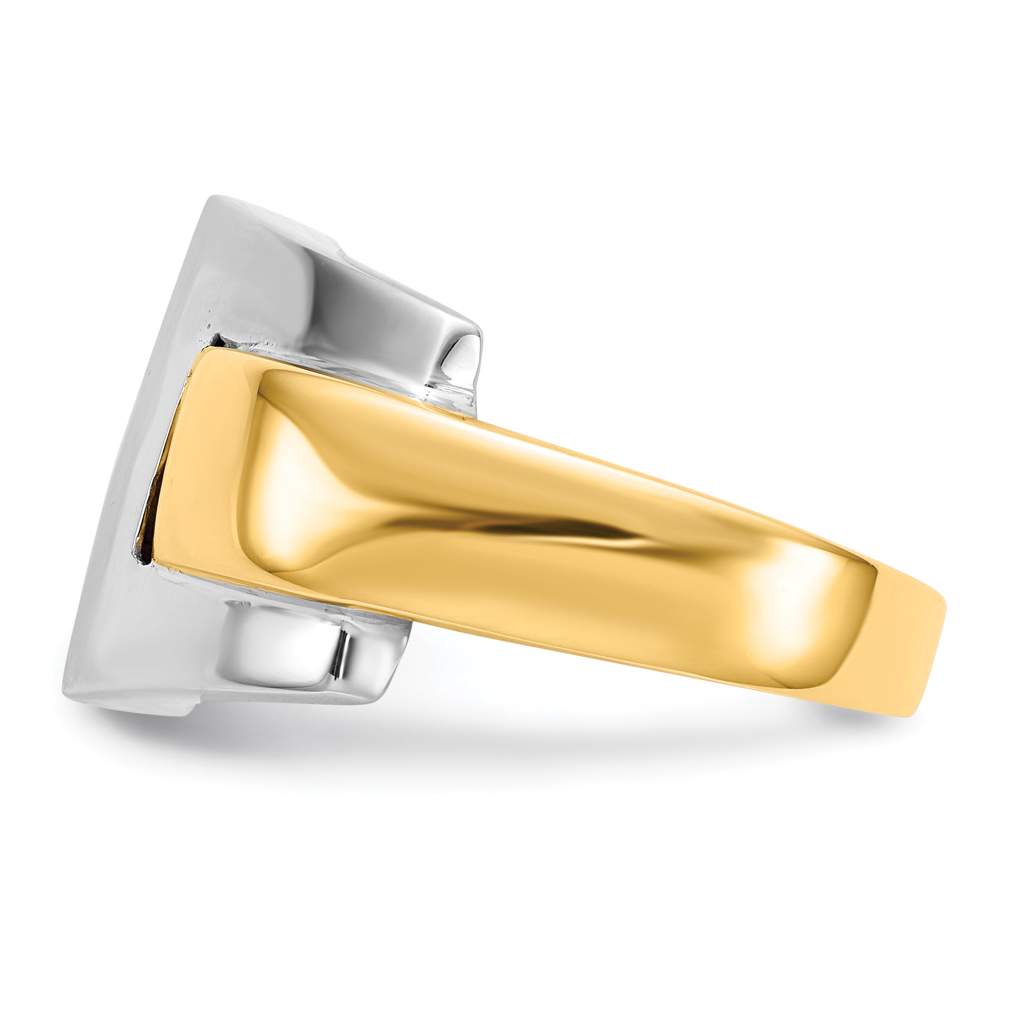 14k Two-tone Polished Buckle Ring K1446