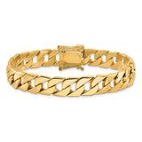 14K 20 inch 10.2mm Hand Polished Fancy Link with Box Catch Chain LK141