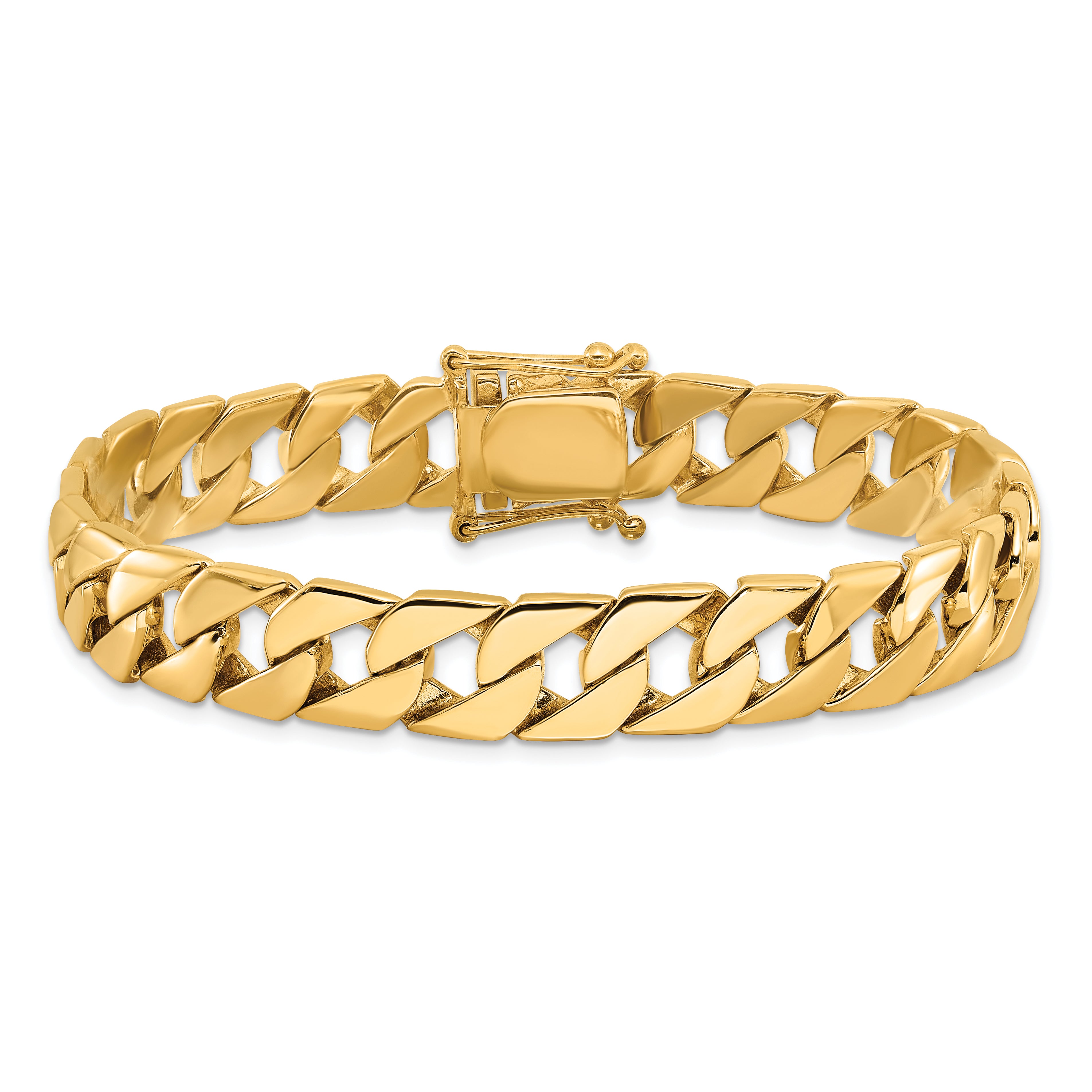 14K 20 inch 10.2mm Hand Polished Fancy Link with Box Catch Chain LK141