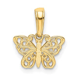 14k Polished Filigree Butterfly Charm K4839