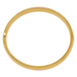 14k 5/16 Polished Fancy Hammered 8.75mm Hinged Oval Bangle Bracelet DB108