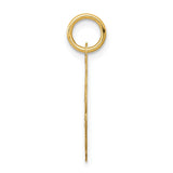 14k Solid Star of David Round Disc with Scalloped Edge Charm XR416