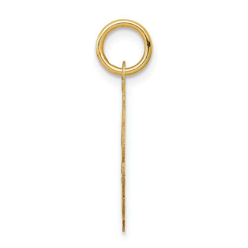 14k Solid Star of David Round Disc with Scalloped Edge Charm XR416