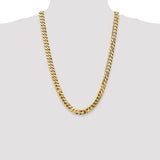 14K 26 inch 9.5mm Flat Beveled Curb with Lobster Clasp Chain FBU250