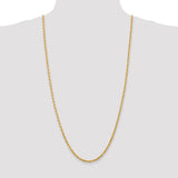 14K 26 Inch 3.35mm Diamond-cut Quadruple Rope Lobster Clasp Chain QTR025