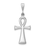 14k White Gold Ankh Cross Pendant D1635